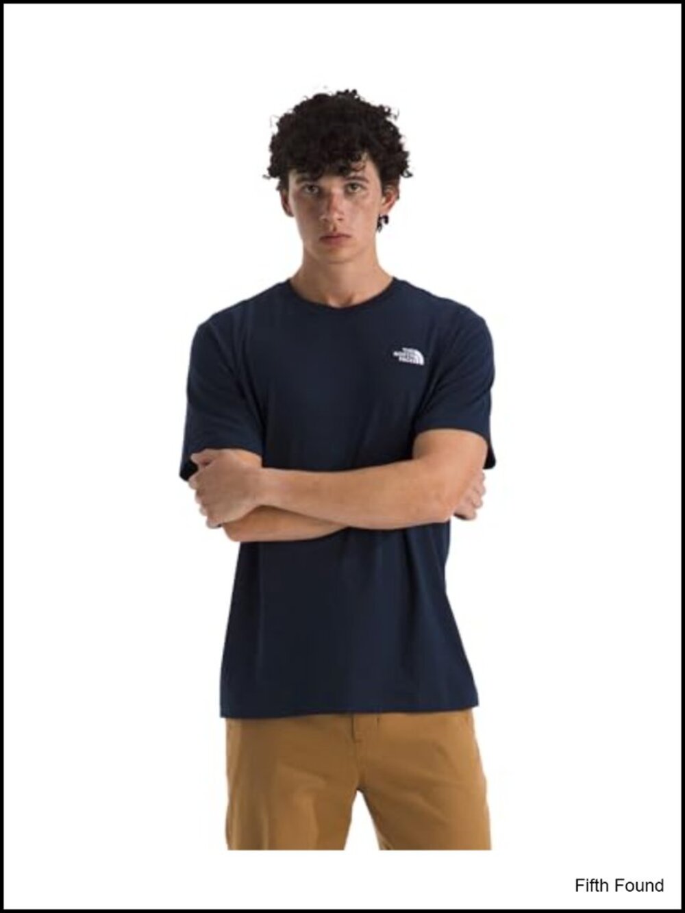 Men's Simple Dome Cotton Short-Sleeve Tee with Classic Logo Outdoor